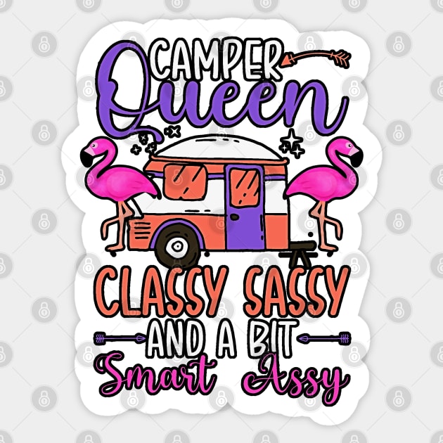 Princess Of Camper Cute Camping Van Kids Girls Sticker by masterpiecesai